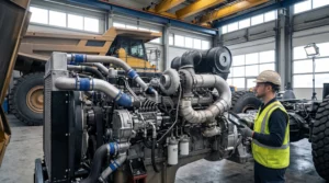 Modern Diesel Engines powering heavy equipment through a modern heavy-duty diesel engine and powertrain system.